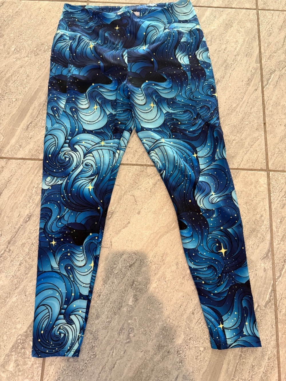 Fiercepulse Compression Starry Night Leggings w/Pockets XXL.